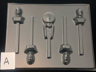 446sp Star Trecky Chocolate Candy Lollipop Mold FACTORY SECOND